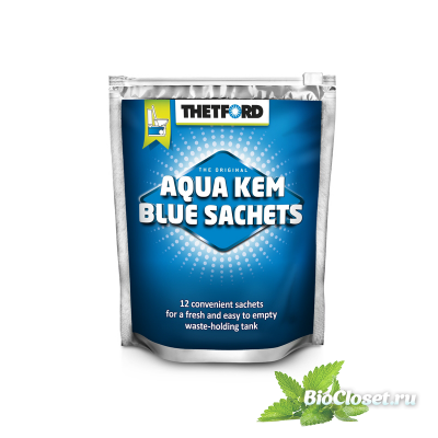 Порошок для биотуалета Thetford Aqua Kem Blue Sachets купить в интернет магазине BioCloset.ru